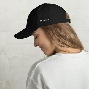 Trinity Cross Dad Hat - Classic Black with White Embroidery