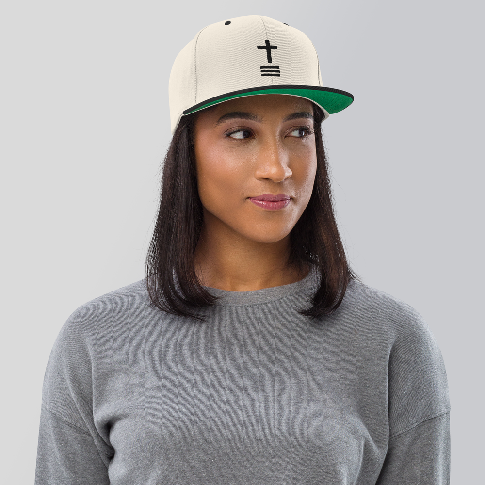 Trinity Cross Natural / Black Classics Snapback Hat