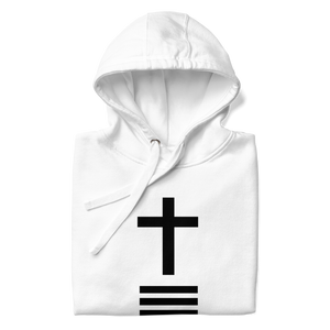 Trinity Cross Premium White Hoodie