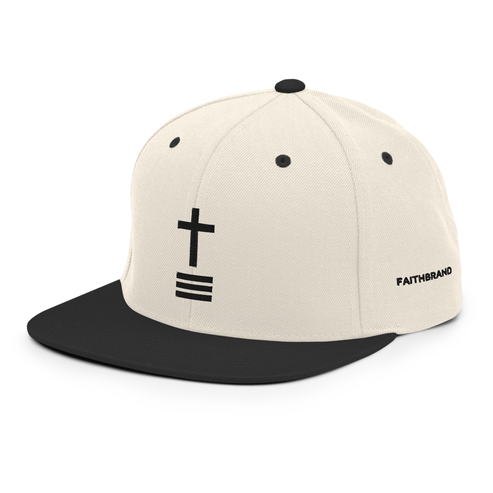 Trinity Cross Natural / Black Classics Snapback Hat