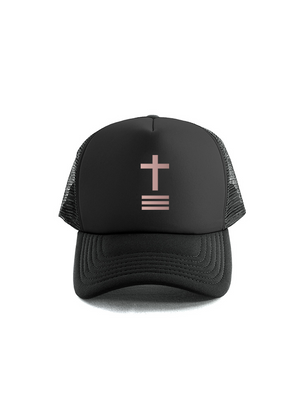 Trinity Cross Rose Gold - Black Trucker Hat