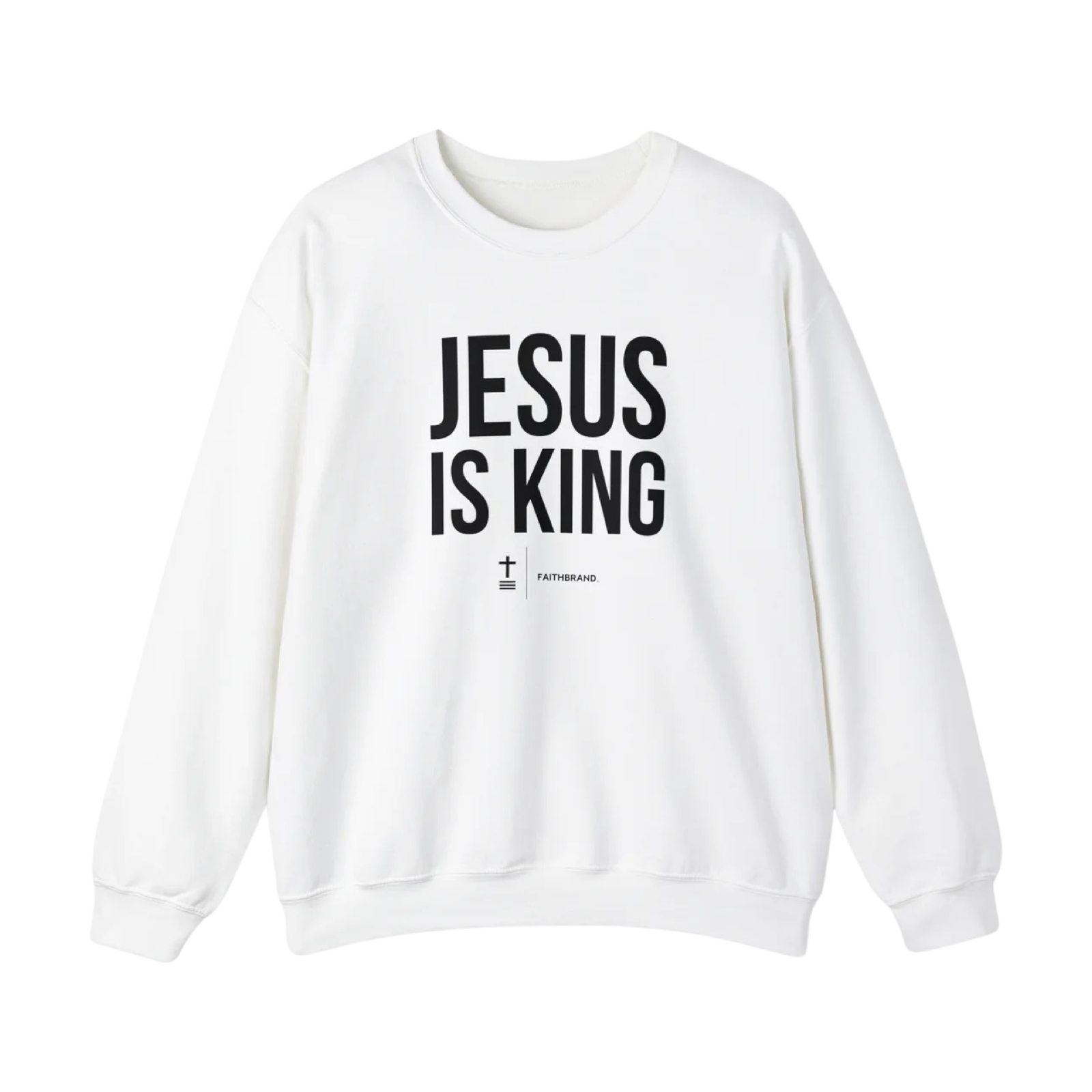 Jesus Is King White Unisex Premium Sweatshirt