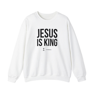 Jesus Is King White Unisex Premium Sweatshirt